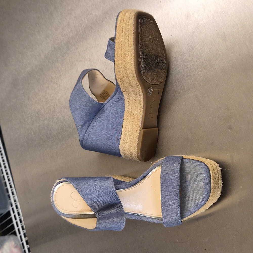 Jessica Simpson Blue Espadrille Wedges